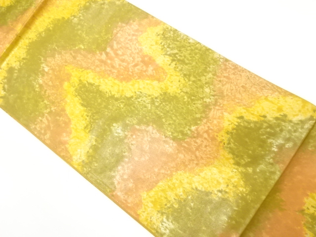 JAPANESE KIMONO / ANTIQUE FUKURO OBI / SILK / WOVEN MOUNTAINS